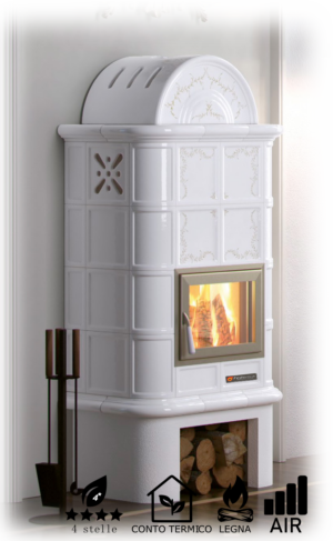 Salus con porta legna Stufa a legna Wood stove